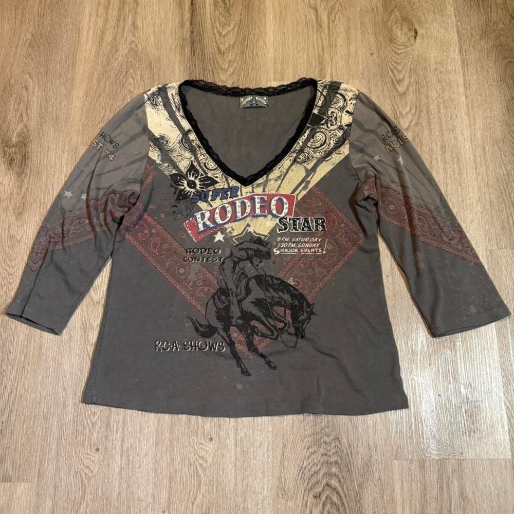 Y2K rodeo star top